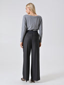 PANTALON PALAZZO GRIS OSCURO RINASCIMIENTO CFC0125273003 RINASCIMIENTO ROPA