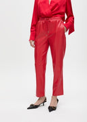 PANTALON JOGGER EFECTO PIEL ROJO LOLA CASADEMUNT LF2514025 LOLA CASADEMUNT