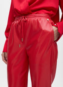 PANTALON JOGGER EFECTO PIEL ROJO LOLA CASADEMUNT LF2514025 LOLA CASADEMUNT