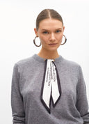 JERSEY CON PAÑUELO EN CUELLO GRIS LOLA CASADEMUNT MF2511018 LOLA CASADEMUNT