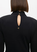 VESTIDO LARGO DETALLE CUELLO NEGRO LOLA CASADEMUNT LF2516015 LOLA CASADEMUNT