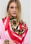 PAÑUELO SATINADO RAYAS Y ANIMAL PRINT LOLA CASADEMUNT LS2607001