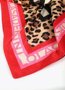 PAÑUELO SATINADO RAYAS Y ANIMAL PRINT LOLA CASADEMUNT LS2607001
