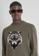 SUDADERA TIGRE VERDE KAKI ANTONY MORATO MMFL01098