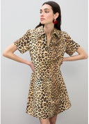 VESTIDO CAMISERO CORTO ANIMAL PRINT LOLA CASADEMUNT LS2616134