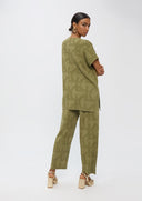 PANTALON PUNTO JAQUARD KAKI LOLA CASADEMUNT LS2614051