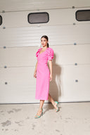 VESTIDO MIDI ROSA MOSKADA 8112