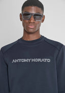 SUDADERA AZUL MARINO LOGO ANTONY MORATO MMFL01136