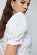 TOP POPELIN DETALLES ENCAJE BLANCO BSB 210019