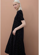 VESTIDO MANGA CORTA CON TACHAS NEGRO LOLA CASADEMUNT MS2616036