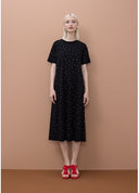 VESTIDO MANGA CORTA CON TACHAS NEGRO LOLA CASADEMUNT MS2616036