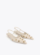 ZAPATO TACON CON TACHAS CRUDO LOLA CASADEMUNT MS2605001