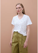 CAMISETA BLANCA CON PIEDRAS LOLA CASADEMUNT MS2615058