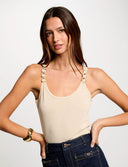 TOP TIRANTES LUREX BEIGE MORGAN DIDOA