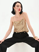 TOP LENTEJUELAS ORO RINASCIMIENTO CFC0128004003