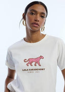 CAMISETA CON LEOPARDO BLANCA LOLA CASADEMUNT LS2615015
