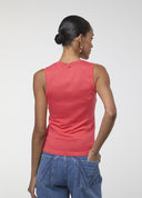 TOP TIRANTES PUNTO CON STRASS ROJO LOLA CASADEMUNT MS2615062