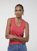TOP TIRANTES PUNTO CON STRASS ROJO LOLA CASADEMUNT MS2615062