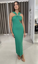 VESTIDO LARGO VERDE LANCA PERFUME 502VE11754