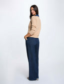 CARDIGAN CUELLO TEJANO CAMEL MORGAN