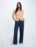 CARDIGAN CUELLO TEJANO CAMEL MORGAN