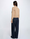 CARDIGAN CON CUELLO TEDDY CAMEL MORGAN