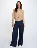 CARDIGAN CON CUELLO TEDDY CAMEL MORGAN