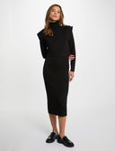 VESTIDO DE PUNTO CON CUELLO ALTO NEGRO MORGAN RMILOR