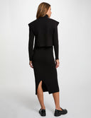 VESTIDO DE PUNTO CON CUELLO ALTO NEGRO MORGAN RMILOR
