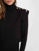 VESTIDO DE PUNTO CON CUELLO ALTO NEGRO MORGAN RMILOR