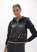 SUDADERA NEGRA CON LENTEJUELAS LOLA CASADEMUNT
