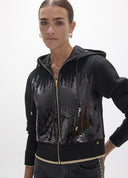 SUDADERA NEGRA CON LENTEJUELAS LOLA CASADEMUNT