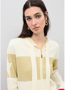 SUDADERA CON CAPUCHA LUREX CRUDO-METAL LOLA CASADEMUNT LS2611003