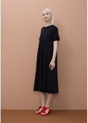 VESTIDO MANGA CORTA CON TACHAS NEGRO LOLA CASADEMUNT MS2616036