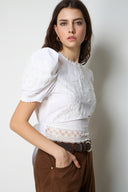 TOP POPELIN DETALLES ENCAJE BLANCO BSB 210019