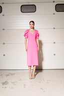 VESTIDO MIDI ROSA MOSKADA 8112