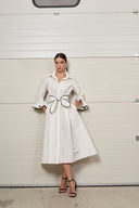 VESTIDO CAMISERO TAFETAN CRUDO MOSKADA 8201