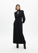 VESTIDO LARGO DETALLE CUELLO NEGRO LOLA CASADEMUNT LF2516015