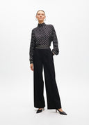 PANTALON RECTO CINTURA BICOLOR NEGRO LOLA CASADEMUNT MF251401