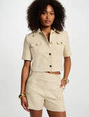 CHAQUETA MANGA CORTA TWEED MORGAN VENU