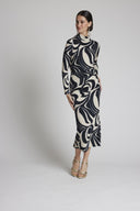 VESTIDO MIDI PUNTO ESTAMADO MOSKADA 7204