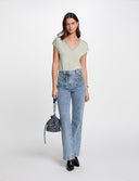 VAQUERO PERNERA ANCHA DENIM MORGAN PCHARME