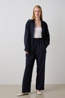 PANTALON LINO AZUL MARINO RAYAS BSB 212027