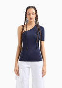 TOP ASIMETRICO ARMANI EXCHANGE AZUL MARINO 3DYMEKYJEAZ