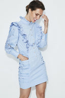 VESTIDO CAMISERO VOLANTES HIGHLY PREPPY