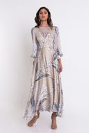 VESTIDO CÓCTEL LARGO MATILDE CANO ESTAMPADO