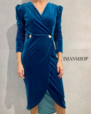 VESTIDO FIESTA MUJER TERCIOPELO BYHANDEL