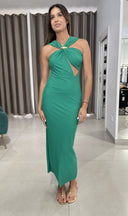 VESTIDO LARGO VERDE LANCA PERFUME 502VE11754