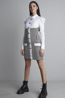 VESTIDO MUJER COMBINADO CUADROS MANGATA