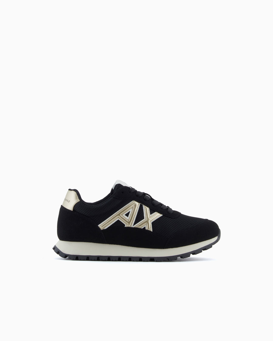 ZAPATILLAS NEGRAS CON LOGO ORO ARMANI EXCHANGE